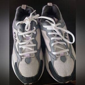 FILA Gray and Purple Sneakers Size 6
